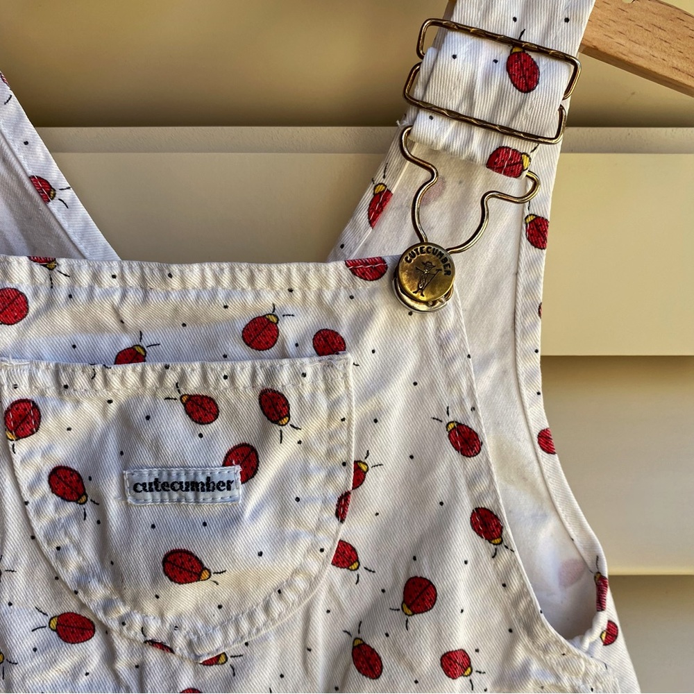 Vintage Cutecumber Ladybug Overalls